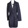 Savannah Black Double-Breasted Trench Coat Black Size AU 10