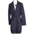 Savannah Black Double-Breasted Trench Coat Black Size AU 10