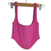 Ghanda Pink Corset Top With Zipper Back S