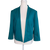 Jacqui E Teal Cropped Open Front Blazer Green Size 14