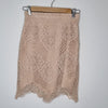 Bardot Nude Lace Pencil Skirt Size 8 AU
