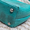 Findig Turquoise Faux Snakeskin Mini Bag with Tassel Gold