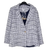 David Jones Tweed Blazer Jacket Blue White Check Classic Chic Size 8 AU