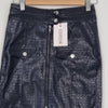 Croc Pocket Detail Black Faux Leather by Missguided- Mini Skirt Size 8 AU