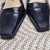 Zoe Wittner Black Leather Slingback Heels Black Size 36