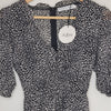 Atmos and Here Black White Animal Print Mini Dress 6 AU NWT