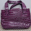 Cabrelli purple faux-croc handbag, silver buckle boldstyle