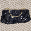 Elegant Monsoon Accessories Black Sequin Clutch EveningBag