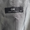 Cue Black Charcoal Textured Zip-Front Blazer Size AU 12