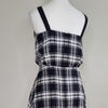 Cue City Black White Plaid Midi Dress Size AU 8