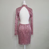 Club London Pink Sequin Open Back Dress Size AU 12 AU