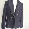 Ally Fashion Black Double-Breasted Blazer Size 16
