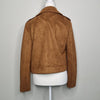 Dotti Tan Faux Suede Moto Jacket Tan Size AU 12