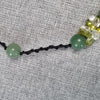 Green natural gemstone beaded necklace with a boho Green