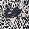 Decjuba Black & White Leopard Print Midi Skirt Size Small