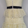 Bardot Yellow Lace Tiered Mini Dress Size 8 AU