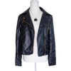 Sass Black Faux Leather Moto Biker Jacket Rose Gold Hardware Size AU 8