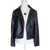 Sass Black Faux Leather Moto Biker Jacket Rose Gold Hardware Size AU 8