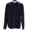 Portmans Black Knit Long Sleeve Top | Shoulder Zip Detail | Size XS