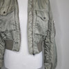 H M Divided Cropped Bomber Jacket Khaki Green
