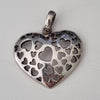 Sterling Silver heart pendant. As shown in photos. Silver