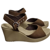 Crocs Brown Canvas Wedge Sandals – Women’s W9 (AU/US 9 / EU 40)