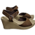 Crocs Brown Canvas Wedge Sandals – Women’s W9 (AU/US 9 / EU 40)