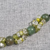 Green natural gemstone beaded necklace with a boho Green