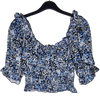 Ally Fashion Blue Floral Off-Shoulder Crop Top – Size 10 AU