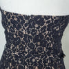 Portmans Black Strapless Lace Dress Nude Lining Cocktail Evening Midi 8 AU