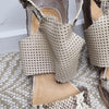 Django Juliette Snakeskin Leather Block Heel Sandals Size 37
