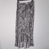 Decjuba Black & White Leopard Print Midi Skirt Size Small
