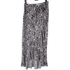 Decjuba Black & White Leopard Print Midi Skirt Small