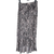 Decjuba Black & White Leopard Print Midi Skirt Small