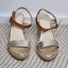 Simply Vera Vera Wang Gold Wedge Sandals 8 AU