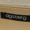 Olga Berg Metallic Mesh Evening Clutch Bag Champagne Beige .