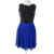 B.Darlin Black Sequin &amp; Blue Skater Dress AU 10