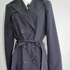 Savannah Black Double-Breasted Trench Coat Black Size AU 10