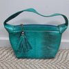 Findig Turquoise Faux Snakeskin Mini Bag with Tassel Gold