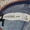 Glassons Denim Suzy Mid Corset Bandeau Top Size AU 6