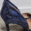 Urban Soul Violet Blue Snakeskin Leather Heels Size 38