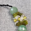 Natural beaded gemstone Green necklace. Excellent Green