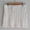 White Mini Skirt with Ribbed Crochet Texture Size Small