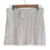 Lily Loves White Mini Skirt Ribbed Crochet Texture Small