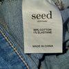 Seed Heritage Denim Midi Skirt Raw Hem Blue Size 6 AU