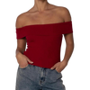 Mooloola Red Rib Off Shoulder Top NWT 8 AU
