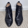 Hispanitas Black Leather Ankle Boots Made in Spain Black 39