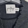 Polly Black Ribbed Sweater Mini Dress | Long Sleeve Turtleneck Bodycon | Size S/M