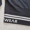 Ryderwear Black And White Crop Top Long Sleeve Small 8 AU