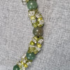 Green natural gemstone beaded necklace with a boho Green